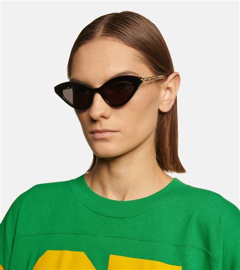 gucci 55mm cat-eye sunglasses|gucci round cat eye sunglasses.